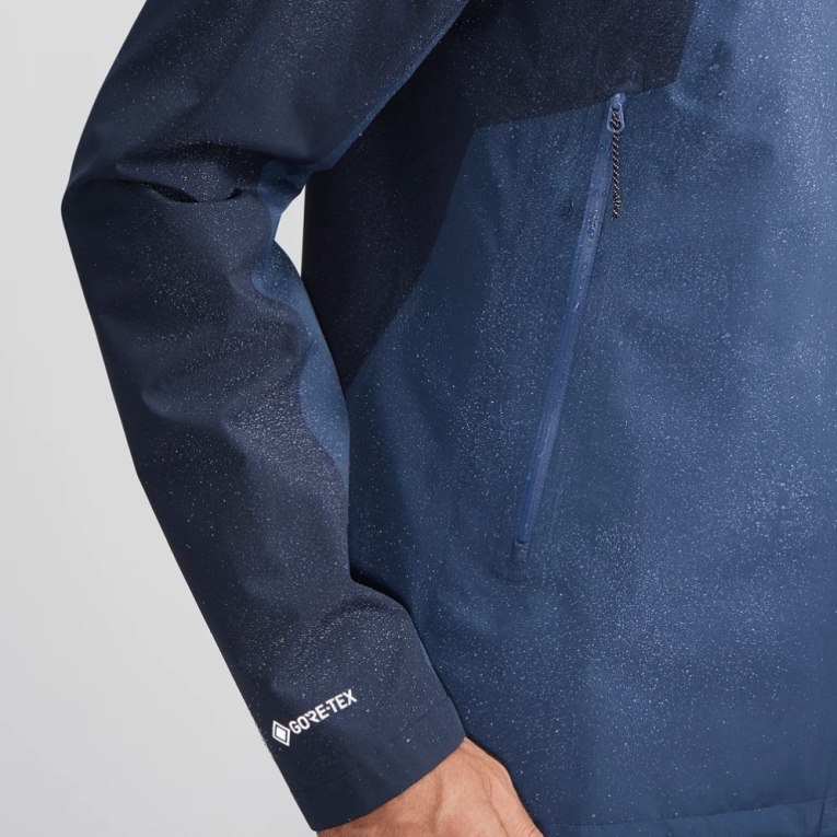 Salomon Outline GTX 2.5 Layers Waterproof Men's Shell Jackets Navy | CA 85C71